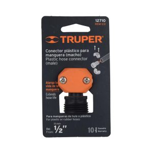Conector plastico macho 1/2? para manguera