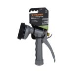 Pistola para riego 8 funciones metalica con clip para flujo continuo Truper
