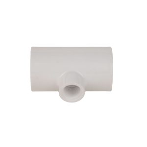 Tee reducida PVC ced 40 1 1/4? x 1/2? cem x rosc