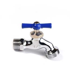 Llave para manguera laton cromado 130 gr 1/2?