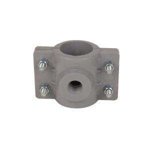 Abrazadera toma domiciliaria PVC 1 1/2? x 1/2?